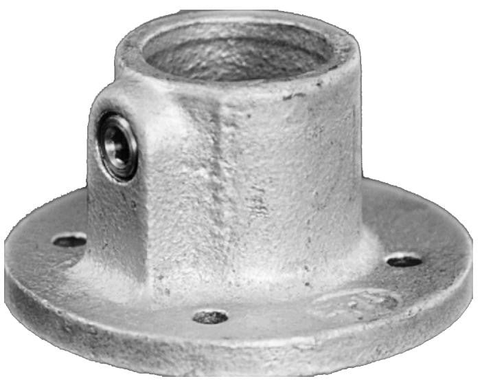 Base Flange C11 Size 5 (G20) Handrail Fitting, Galvanised 131-A27 (Kee Klamp Compatible 61-5)