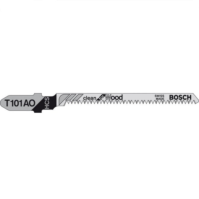 Bosch T101AO 83mm Jigsaw Blade for wood 1.5-15mm (Pack Of 5) P/No. 2 608 630 031