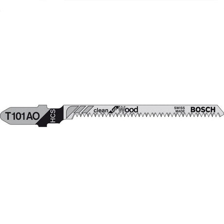 Bosch T101AO 83mm Jigsaw Blade for wood 1.5-15mm (Pack Of 5) P/No. 2 608 630 031