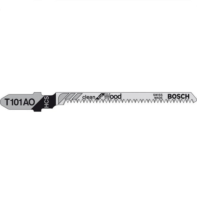 Bosch T101AO 83mm Jigsaw Blade for wood 1.5-15mm (Pack Of 5) P/No. 2 608 630 031