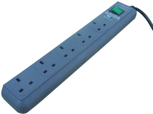 Brennenstuhl 4,500A Surge Protected Trailing 5 Sockets (2M Cable) 1156753