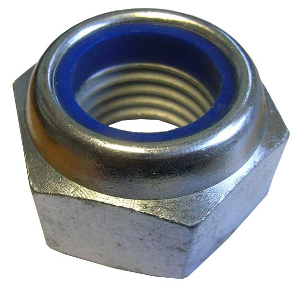M39 Nyloc Nut Steel Bright Zinc Plated, Class 6 DIN 985 Type T, Thin