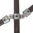 Double Swivel Combination C47 Size 8 (G40) Handrail Fitting, Galvanised 167-D48 (Kee Klamp Compatible C51-8)