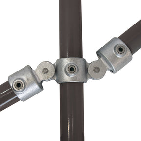 Double Swivel Combination C47 Size 8 (G40) Handrail Fitting, Galvanised 167-D48 (Kee Klamp Compatible C51-8)