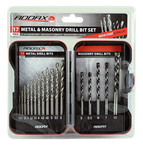 Addax Timco 17 Piece Metal & Masonry Drill Bit Set MIX17SET