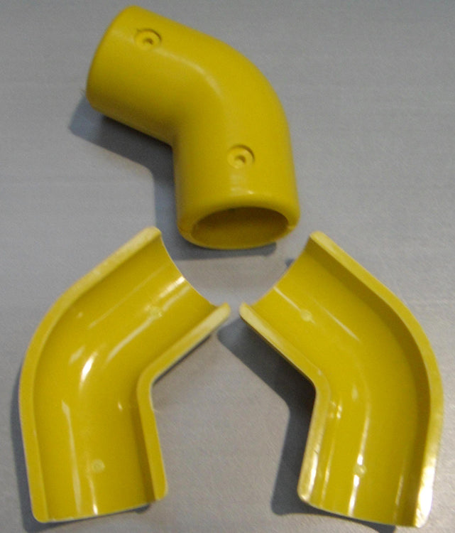Yellow 120 Degree Right Angle Bend (In two halves) MHA120EY