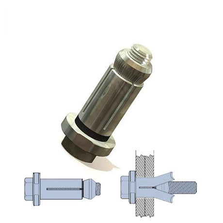 M16 Size 2 Lindapter Hollo-bolt Stainless Steel (Grip Range 29-50mm) Hole Size: 28mm HBST16-2
