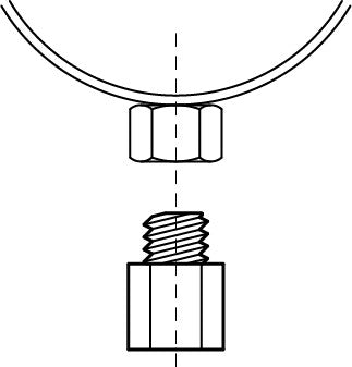 M10 Male - 10mm & 1/2" BSP Female - 21mm Thread Adaptor (Total length: 31mm) 6473321