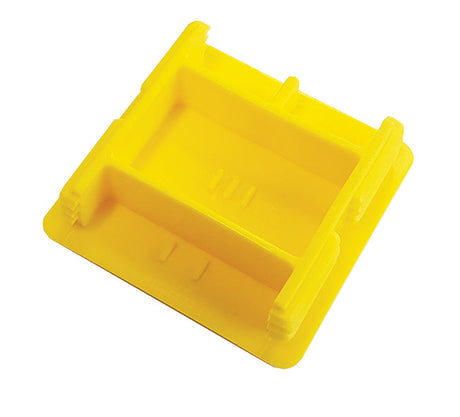 Yellow Unistrut P1 Plastic End Caps 41mm x 41mm Deep Channel