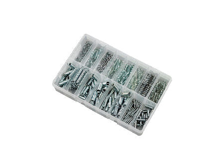 250pce Compression & Expansion Springs Kit. Bright Zinc Plated. Kitmaster KM105146