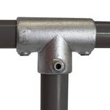 Long Tee C04 Size 8 (G40) Handrail Fitting, Galvanised 104-D48 (Kee Klamp Compatible 25-8)