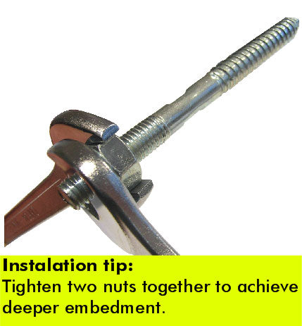 M8 x 100 Wood (45mm) to Metal (50mm) Steel Bright Zinc Plated Dowels