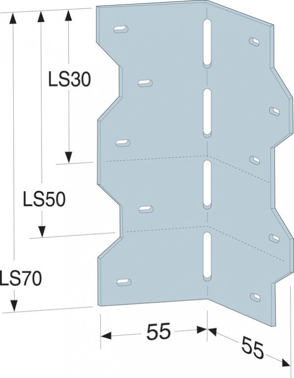 Simpson LS70 162mm Skewable Angle Bracket
