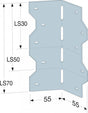 Simpson LS70 162mm Skewable Angle Bracket