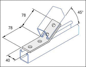P1074 45 Degree Angle Bracket