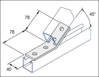 P1074 45 Degree Angle Bracket