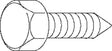 M10 x 40 Cone Point Hex Head Screw 8.8 BZP Unistrut compatible