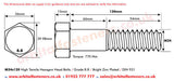 M24 x 120 Hexagon Head Bolt High Tensile Grade 8.8, Bright Zinc Plated, DIN 931