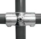 Two Socket Cross C22 Size 8 (G40) Handrail Fitting, Galvanised 119-D48 (Kee Klamp Compatible 26-8)