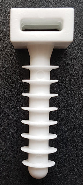 White Cable Tie Masonry Mount 8mm Hole Holder