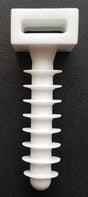 White Cable Tie Masonry Mount 8mm Hole Holder