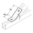 SB526 / P2097 60 Degree Obtuse Angle Bracket, Unistrut compatible, galvanised