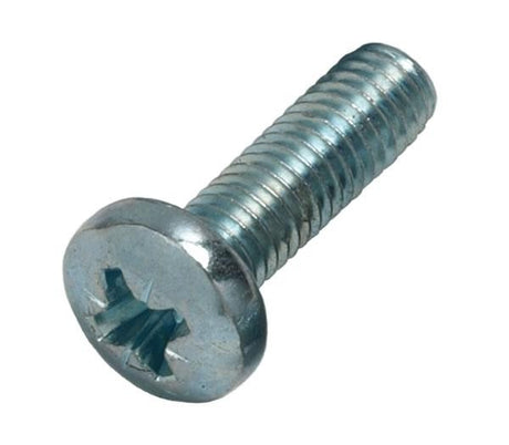 M3.5 x 8 Pan Pozi Machine Screw Mild Steel Bright Zinc Plated, DIN 7985