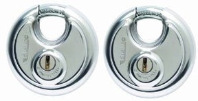 Sterling SPL200 70mm Closed Shackle Disc Padlock with Stainless Steel Body with both Padlocks Keyed Alike