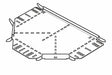 Cable Tray, Equal Tee Medium Return Flange 75mm, Pre-Galvanised