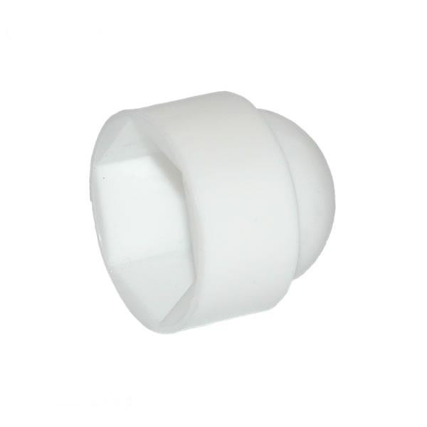 M24 (36mm) Nut & Bolt Cover Cap, White Plastic Polyethylene