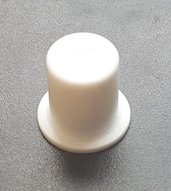 M12 x 20mm White Shouldered Push On Plastic Stud / Studding Cap