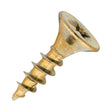 Sidax 4.0 x 15mm Countersunk Pozi Pz2, CHP01 General-Purpose Woodscrew, Zinc & Yellow CHP01-040015