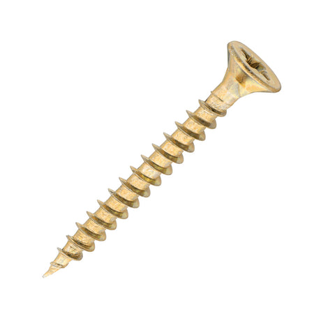 Sidax 4.0 x 35mm Countersunk Pozi Pz2, CHP01 General-Purpose Woodscrew, Zinc & Yellow CHP01-040035