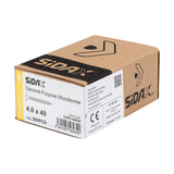 Sidax 4.0 x 40 Countersunk Pozi Pz2, CHP01 General-Purpose Woodscrew, Zinc & Yellow CHP01-040040