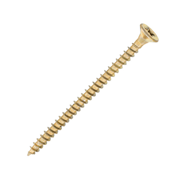 Sidax 4.0 x 60mm Countersunk Pozi Pz2, CHP01 General-Purpose Woodscrew, Zinc & Yellow CHP01-040060