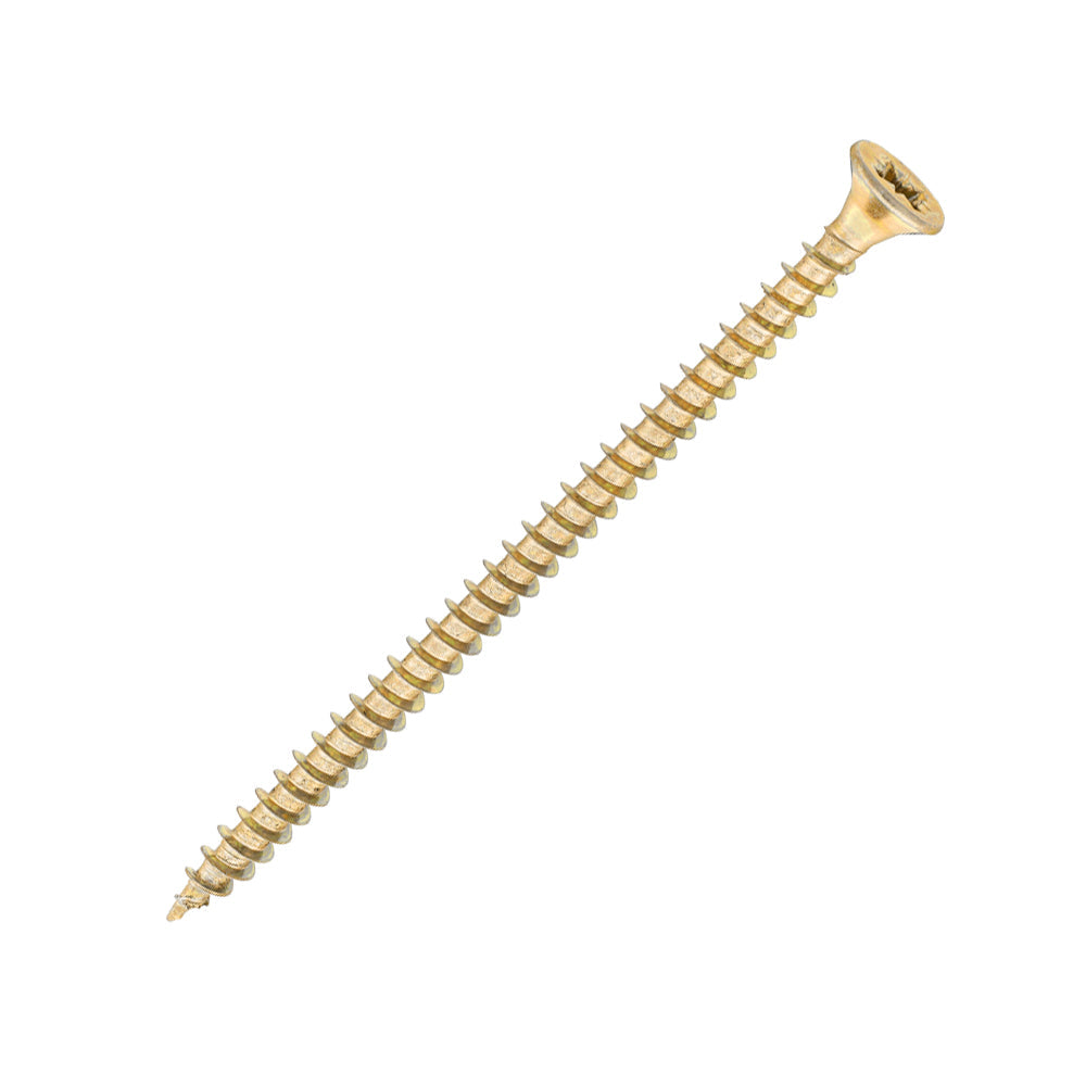 Sidax 4.0 x 70mm Countersunk Pozi Pz2, CHP01 General-Purpose Woodscrew, Zinc & Yellow CHP01-040070