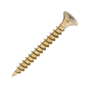 Sidax 4.5 x 40mm Countersunk Pozi Pz2, CHP01 General-Purpose Woodscrew, Zinc & Yellow CHP01-045040