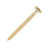 Sidax 4.5 x 50mm Countersunk Pozi Pz2, CHP01 General-Purpose Woodscrew, Zinc & Yellow CHP01-045050