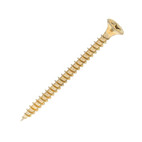 Sidax 4.5 x 60mm Countersunk Pozi Pz2, CHP01 General-Purpose Woodscrew, Zinc & Yellow CHP01-045060