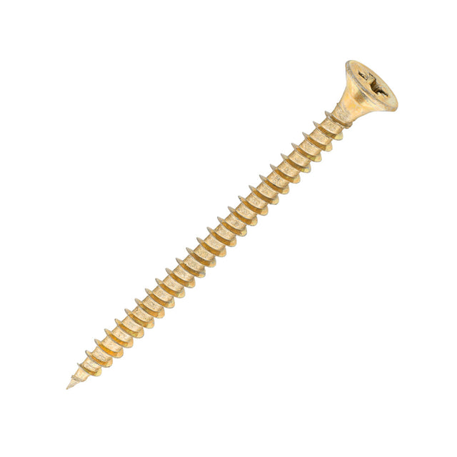 Sidax 4.5 x 60mm Countersunk Pozi Pz2, CHP01 General-Purpose Woodscrew, Zinc & Yellow CHP01-045060