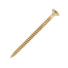 Sidax 4.5 x 70mm Countersunk Pozi Pz2, CHP01 General-Purpose Woodscrew, Zinc & Yellow CHP01-045070