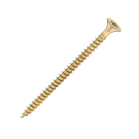 Sidax 4.5 x 70mm Countersunk Pozi Pz2, CHP01 General-Purpose Woodscrew, Zinc & Yellow CHP01-045070