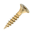 Sidax 5.0 x 25mm Countersunk Pozi Pz2, CHP01 General-Purpose Woodscrew, Zinc & Yellow CHP01-050025