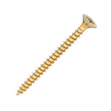 Sidax 5.0 x 60mm Countersunk Pozi Pz2, CHP01 General-Purpose Woodscrew, Zinc & Yellow CHP01-050060