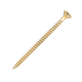 Sidax 5.0 x 80mm Countersunk Pozi Pz2, CHP01 General-Purpose Woodscrew, Zinc & Yellow CHP01-050080