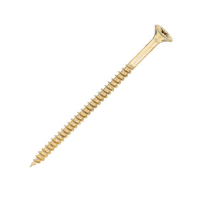 Sidax 5.0 x 90mm Countersunk Pozi Pz2, CHP01 General-Purpose Woodscrew, Zinc & Yellow CHP01-050090