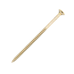 Sidax 5.0 x 100mm Countersunk Pozi Pz2, CHP01 General-Purpose Woodscrew, Zinc & Yellow CHP01-050100