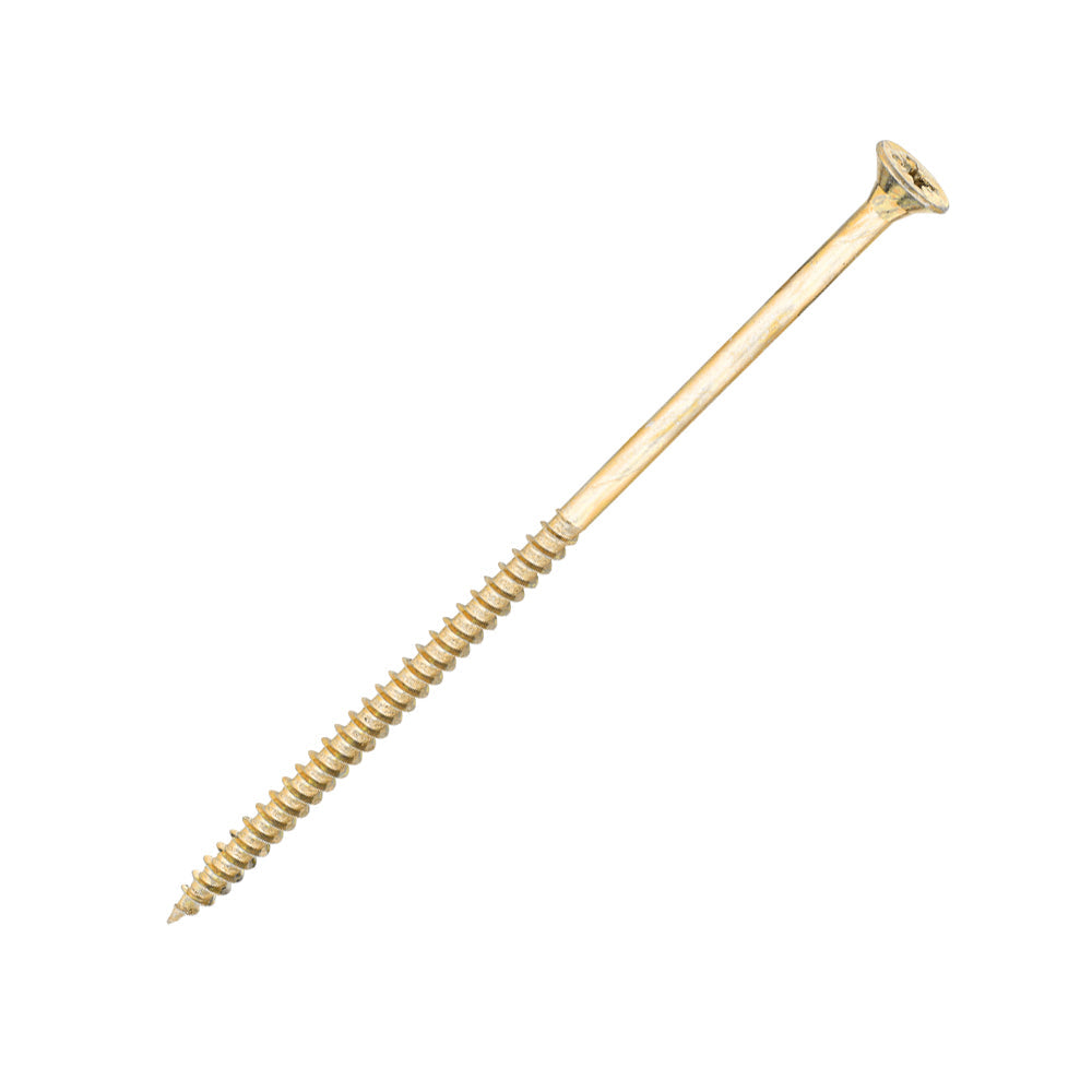 Sidax 5.0 x 120mm Countersunk Pozi Pz2, CHP01 General-Purpose Woodscrew, Zinc & Yellow CHP01-050120