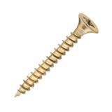 Sidax 6.0 x 50mm Countersunk Pozi Pz3, CHP01 General-Purpose Woodscrew, Zinc & Yellow CHP01-060050