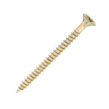 Sidax 6.0 x 70mm Countersunk Pozi Pz3, CHP01 General-Purpose Woodscrew, Zinc & Yellow CHP01-060070